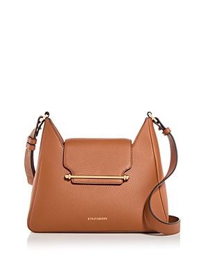 Shop Strathberry Multrees Leather Hobo Bag In Tan