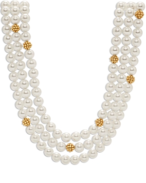 Capucine De Wulf Berry & Bead Triple Strand Necklace, 18 In White