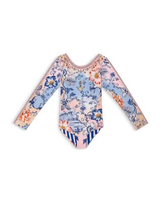 Agua Bendita - Girls' Honey Kai Long Sleeve One Piece Swimsuit - Little Kid, Big Kid
