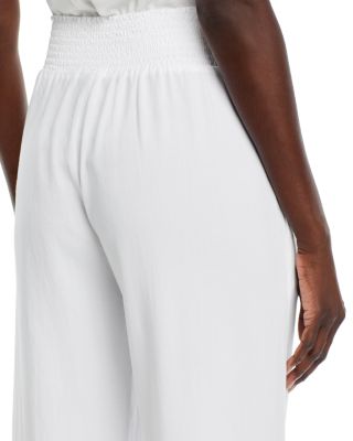 Smocked Wide Leg Pants