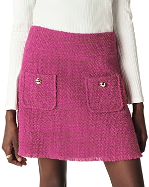 Shop Ba&sh Ba & Sh Jupe Bonnie Tweed Mini Skirt In Pink