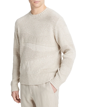 Shop Vince Desert Scape Regular Fit Crewneck Sweater In Soft Clay