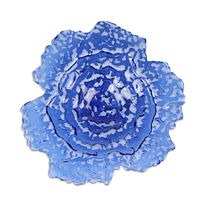 Shop Vietri Ostrica Glass Blue Centerpiece In Cobalt