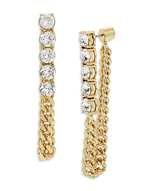 Allsaints Stone Chain Front to Back Earrings
