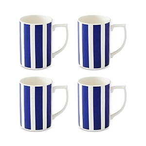 Spode Blue Italian Steccato Bold Stripe Mugs, Set of 4