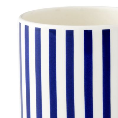 Blue Italian Steccato Narrow Stripe Mugs, Set of 4