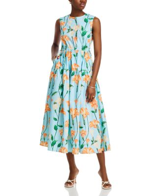 Misook - Printed Cotton A Line Dress