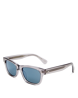 Shop Oliver Peoples Rosson Square Sunglasses, 53mm In Gray/blue Solid