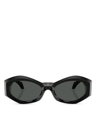 Medusa Plaque Oval Sunglasses, 54mm