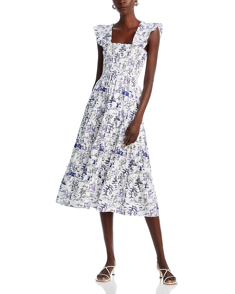AQUA CALYPSO TIERED SMOCKED DRESS - EXCLUSIVE