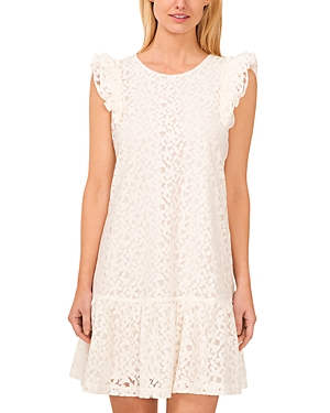 Shop Cece Flutter Sleeve Mini Dress In New Ivory