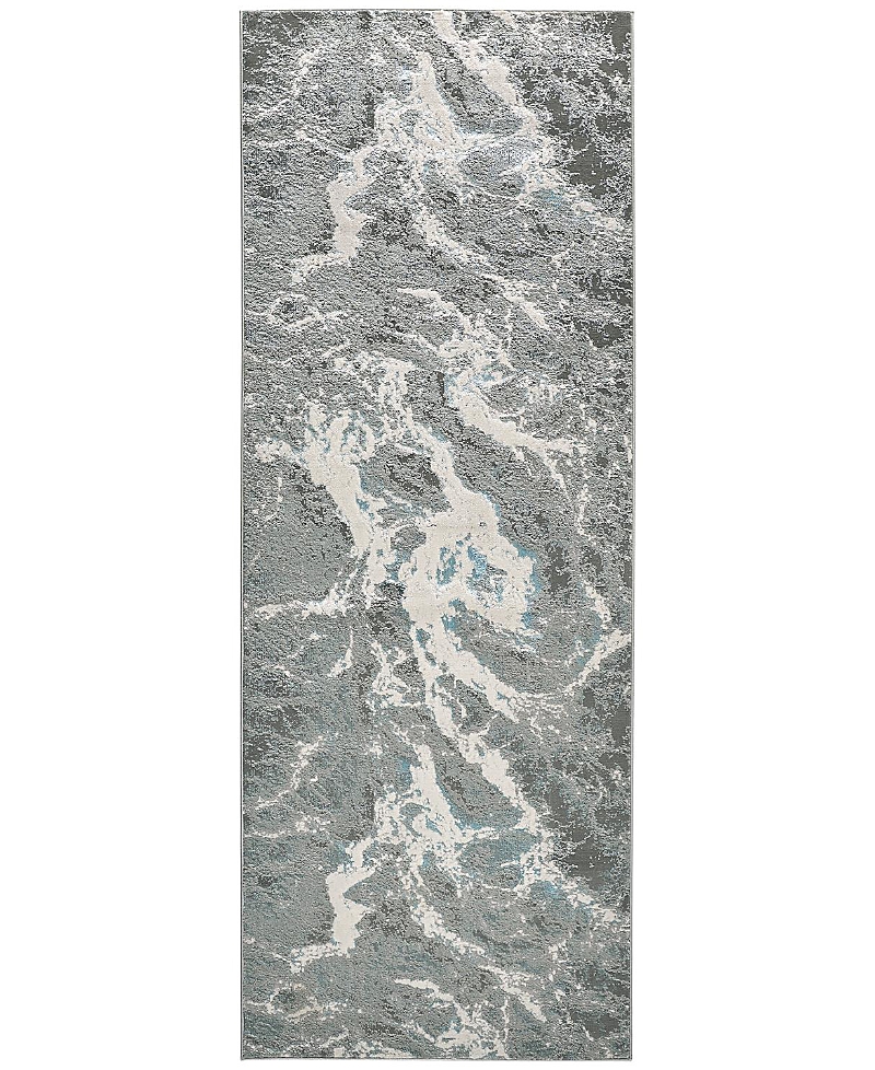 Photos - Chandelier / Lamp Feizy Azure AZR3539F Runner Area Rug, 2'10 x 7'10 AZR3539FGRYBLUI71