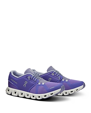 Shop On Women's Cloud 5 Low Top Sneakers In Blueberry/feather
