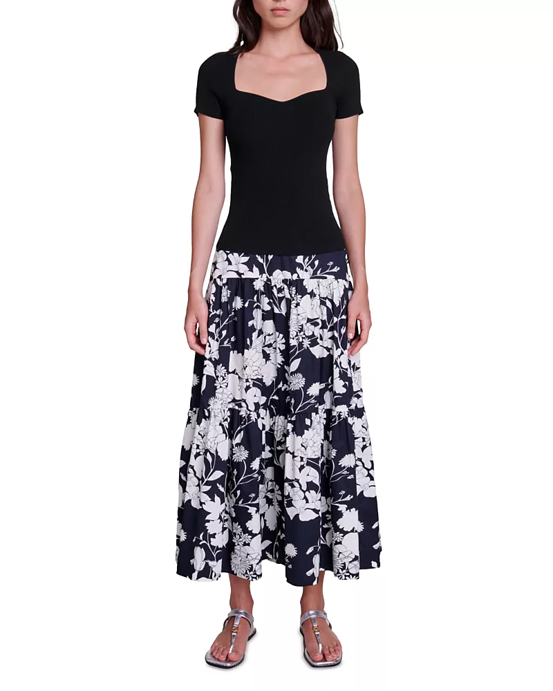 Maje Moka Sweetheart Neck Sweater