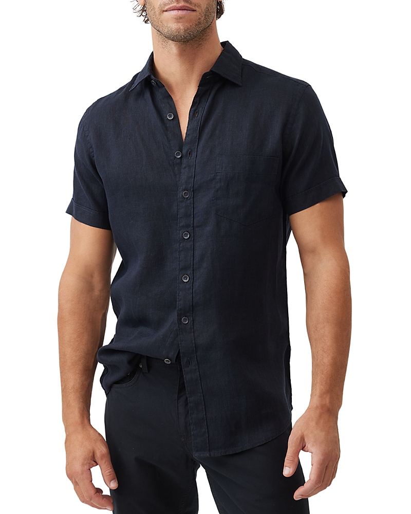 Rodd & Gunn Men's Palm Beach Linen Short-sleeve Shirt In Midnight