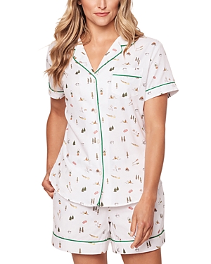 Petite Plume The Great Outdoors Short Pajama Set In White