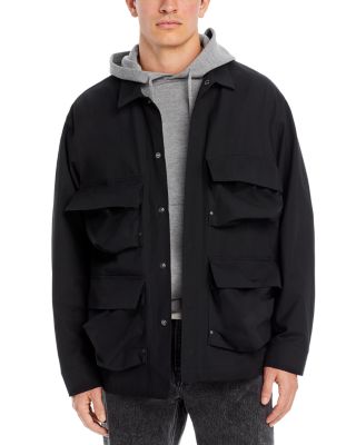 Lyle Snap Front Jacket In Black