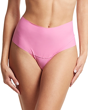 Shop Hanky Panky Breathe High Rise Thong In Taffy Pink