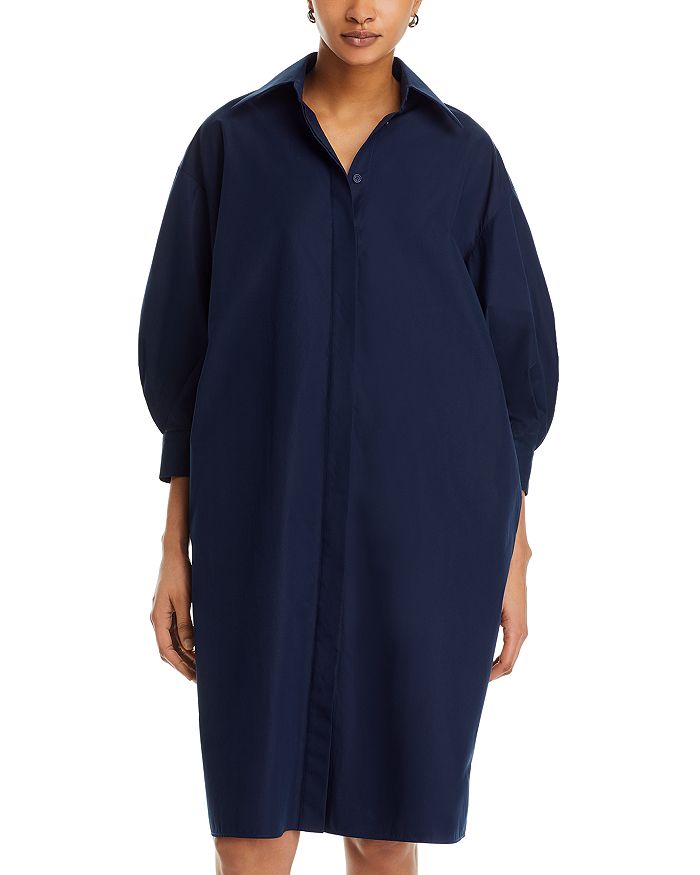 Lantern Sleeve Shirt Dress