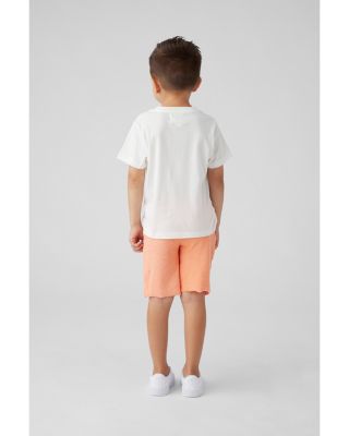 Unisex Coral Palm Waves Cotton Tee - Little Kid, Big Kid