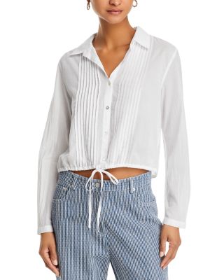 Bella Dahl - Cotton Pintuck Crop Shirt