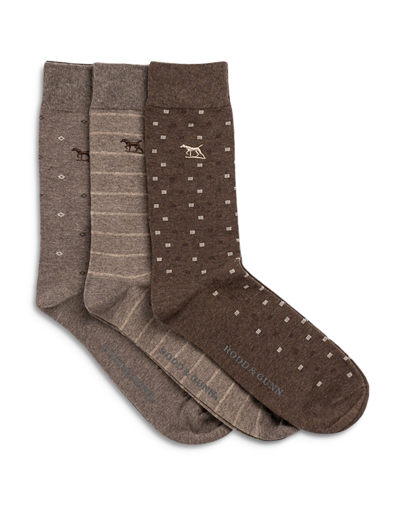 Rodd & Gunn Seafcliff Multi Sock 3 Pack In Earth