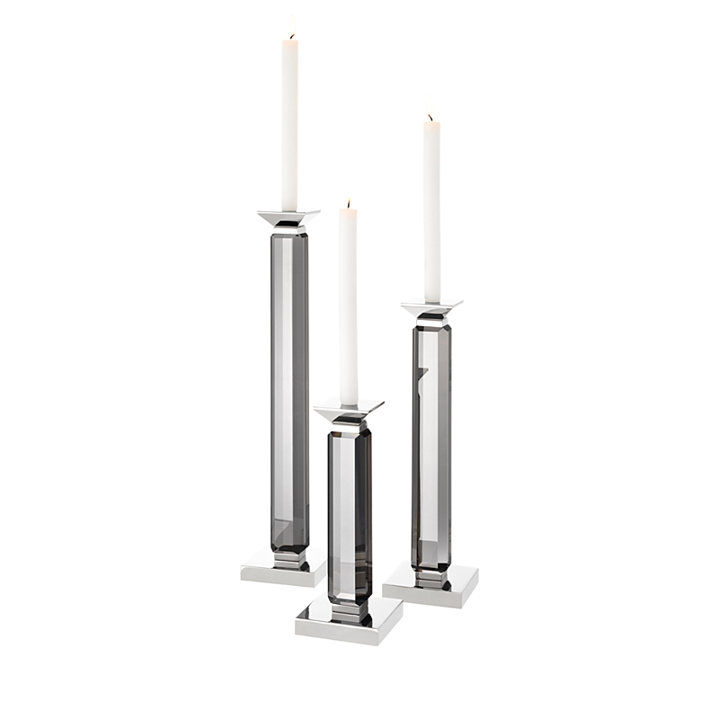 Eichholtz Livia Set Of 3 Candle Holders In Clear