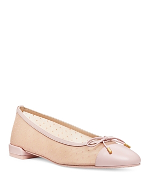 STUART WEITZMAN WOMEN'S SLEEK BOW SLIP ON FLATS