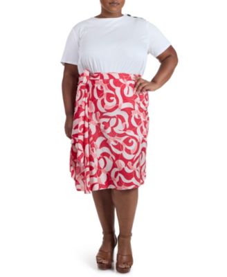 Pari Passu - Adrian Bias Wrap Skirt Graphic Print