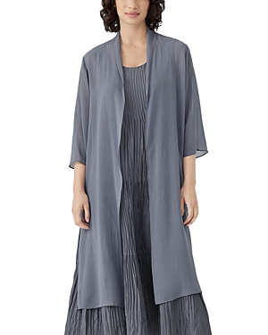 EILEEN FISHER SILK LONG JACKET