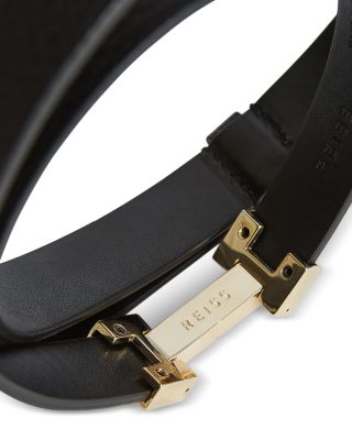 Women&#39;s Hayley Square Hinge Leather Belt