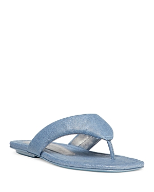Shop Stuart Weitzman Women's Maui Slip On Flip Flop Sandals In Blue