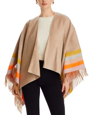 FRAAS - Ruana Border Stripe Wrap