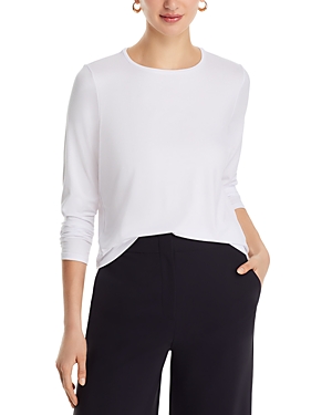 Eileen Fisher Crewneck Top In White