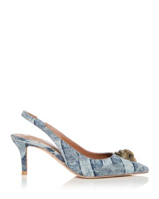 Women's Belgravia Denim Patchwork Slingback Pumps  