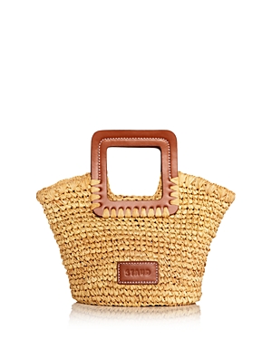 Shop Staud Shirley Mini Bucket Bag In Natural/tan