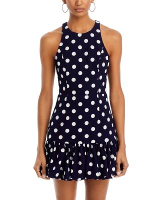 ★OURSAALTY★ Bubble Dot Mini Dress AQUA Polka Dot Bubble Hem Mini Dress - Exclusive