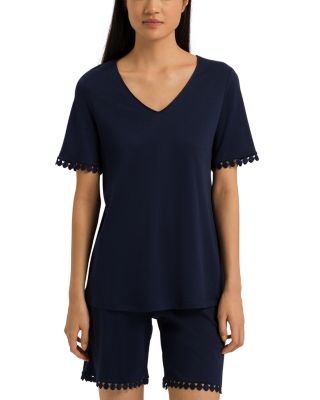 Hanro - Rosa Embroidered Trim Short Pajama Set