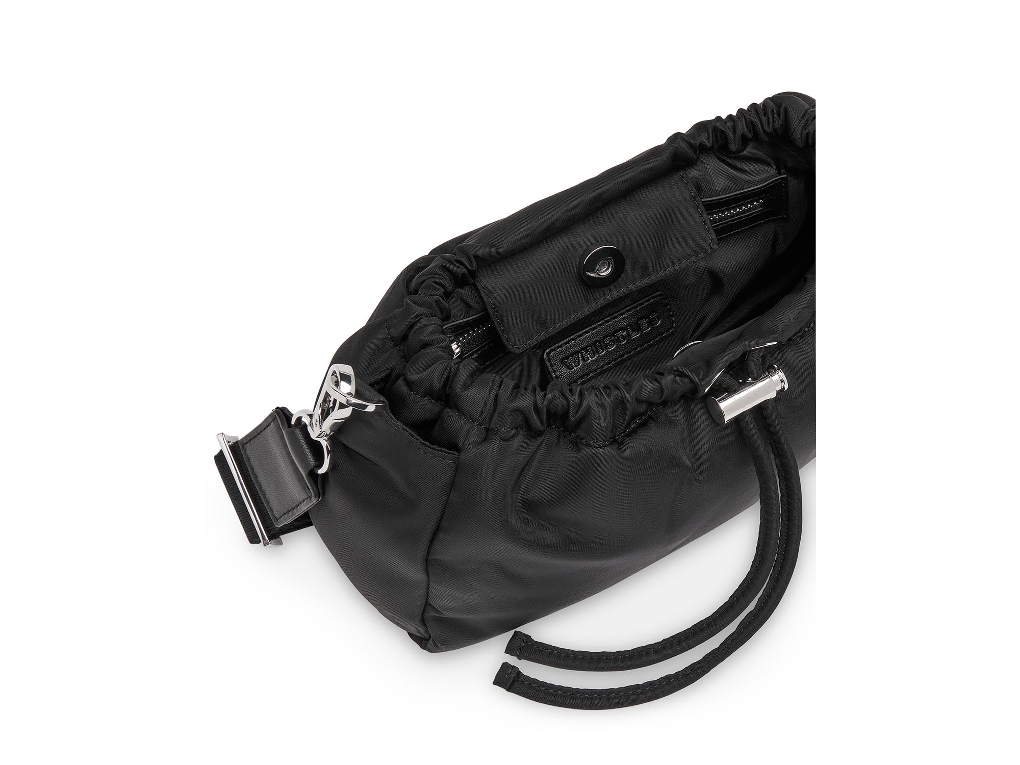 Bennie Drawstring Popper Shoulder Bag — Image 3