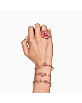 swarovski gema sakuraバングル　S Swarovski Gema Sakura Crystal Mixed Cut Bangle Bracelet