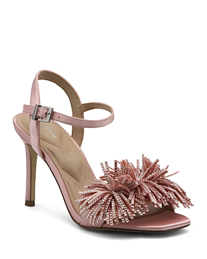 Shop Charles David Women's Eternity Ankle Strap Embellished High Heel Sandals In Baby Pink