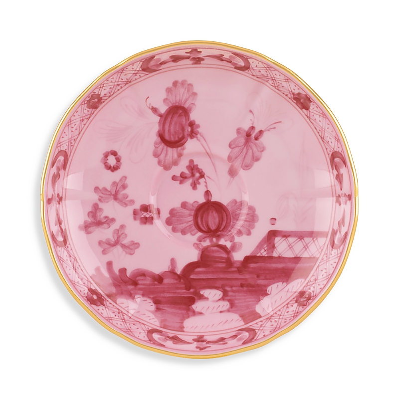 Ginori 1735 Oriente Italiano Antico Doccia Coffee Saucer In Porpora