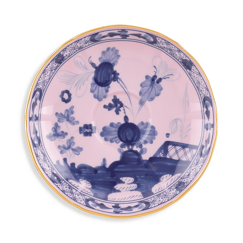 Ginori 1735 Pink Oriente Italiano Espresso Saucer In Azalea