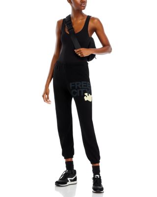 Cotton Logo Sweatpants in Black Space Cream