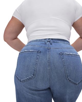 Good Waist High Rise Wide Leg Jeans in Indigo 338