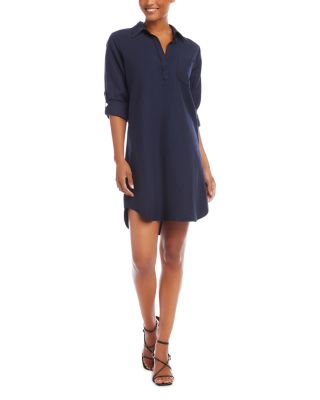 Roll Sleeve Shirt Dress