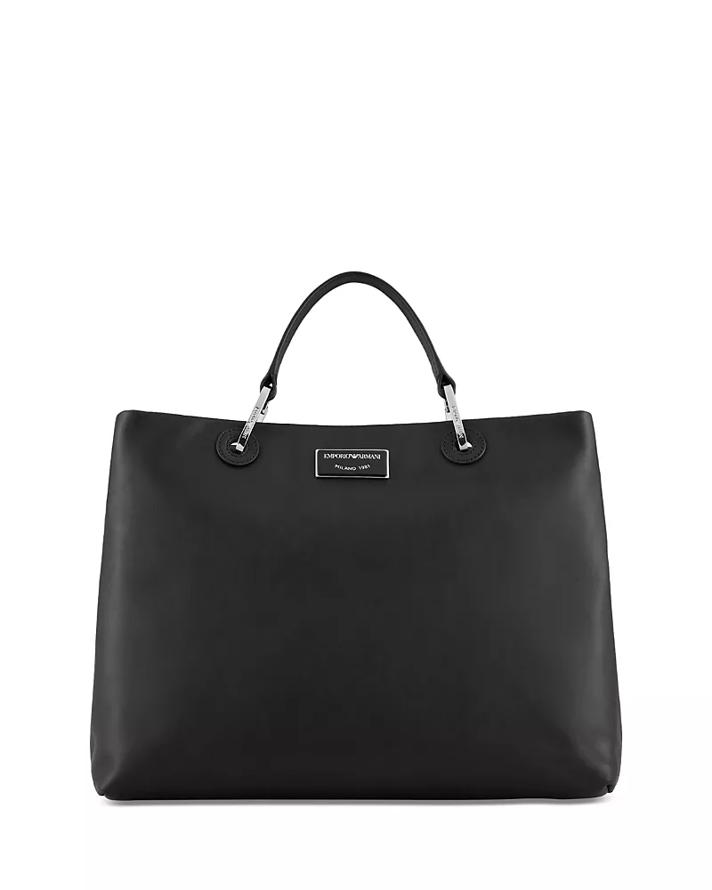 Emporio Armani Asv Medium Myea Leather Shopper Bag
