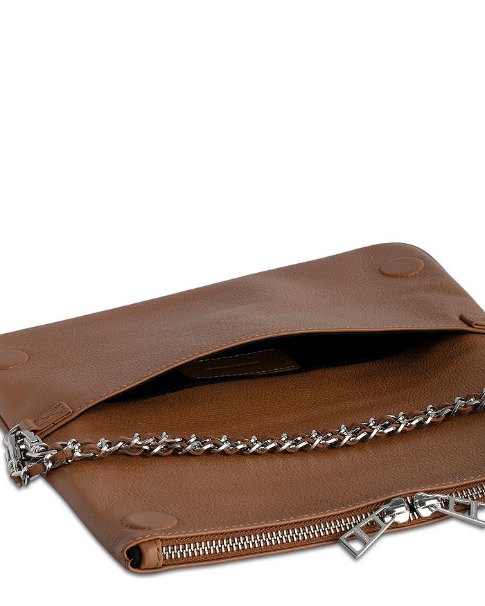 Zadig & Voltaire Rock Leather Shoulder Bag In Heritage