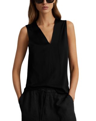 REISS Mira Sleeveless V Neck Top | Bloomingdale's