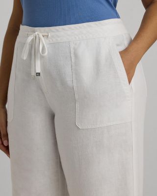 Plus Linen Drawcord Pants